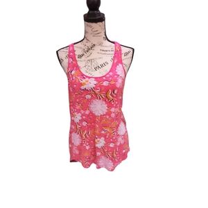 Anthropologie Pink Fitted Tank Top